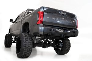 Toyota Tundra Bumper - Rear - Addictive Desert Designs - Stealth Fighter - Hammered Black Powder Coat with Satin Black Aluminum Accent Panels - `22-`27